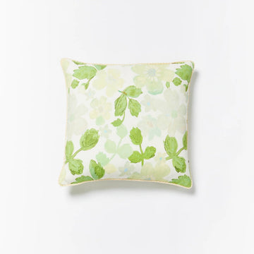 Bonnie and Neil | mini pastel floral linen cushion | green