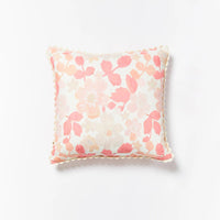 Bonnie and Neil | mini pastel floral linen cushion | pink - back