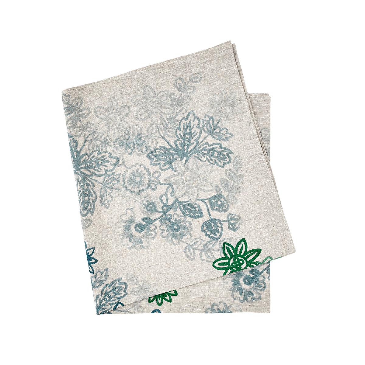 Bonnie and Neil | chintz tablecloth | soft blue
