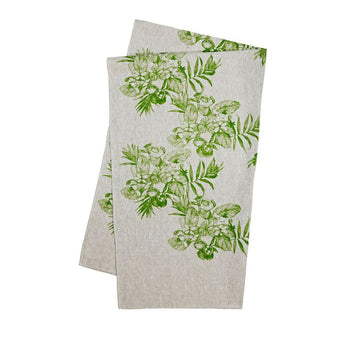 Bonnie and Neil linen tablecloth - daintree green