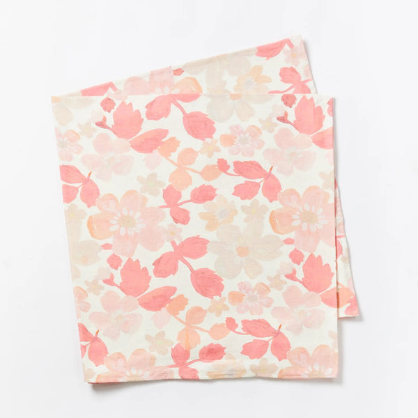 Bonnie and Neil linen tablecloth - mini pastel floral pink - large