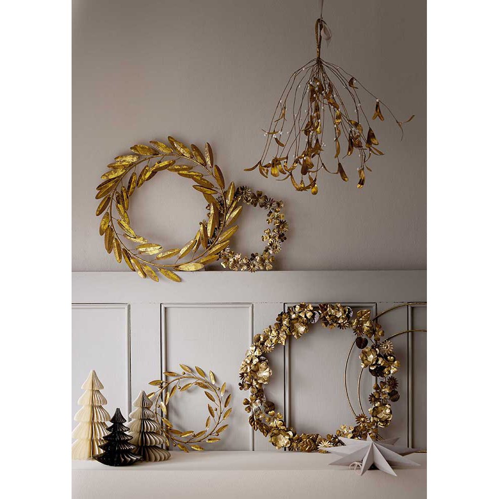 mondocherry - Bungalow | golden floral wreath | small - display