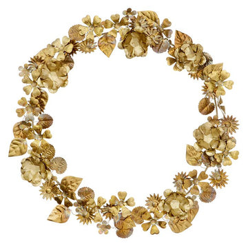 mondocherry - Bungalow | golden floral wreath | large