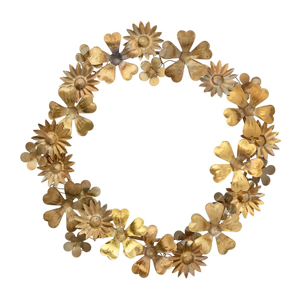 mondocherry - Bungalow | golden floral wreath | small