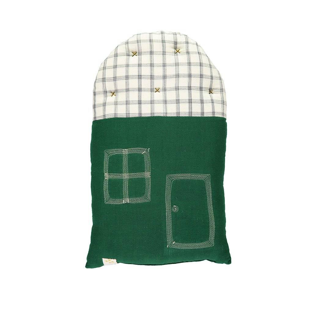 CL | Kids Cushion | small house forest check