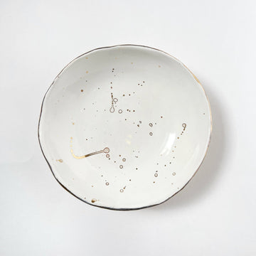 mondocherry | Carla Dinnage | ceramic bowl "splatter me white"