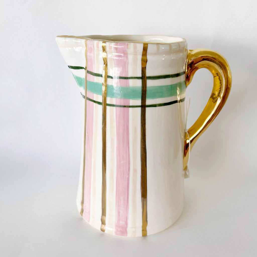 mondocherry | Carla Dinnage | ceramic jug "a touch of tartan"