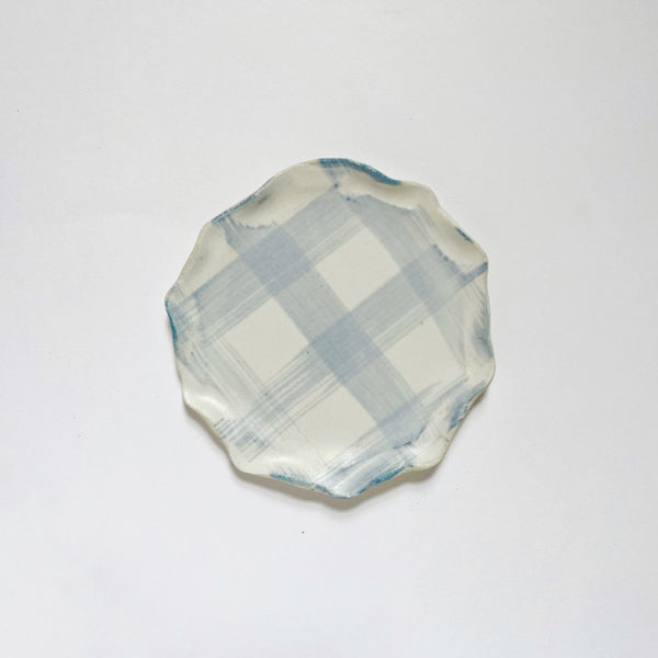 mondocherry - Clay Beehive | ceramic plate | check 1 | 12cm