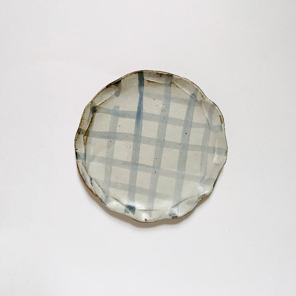 mondocherry - Clay Beehive | ceramic plate | check 2 | 12cm