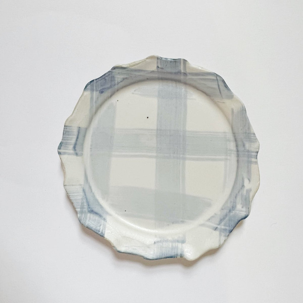 mondocherry - Clay Beehive | ceramic plate | check 2 | 14cm