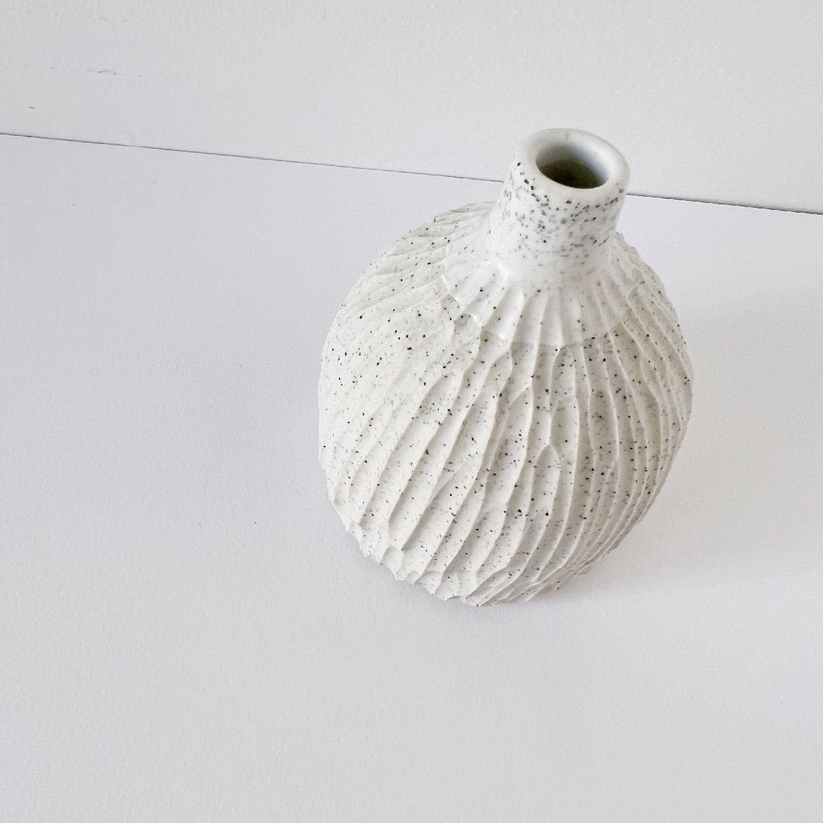 Clay Beehive | ceramic speckled vase 17 - top