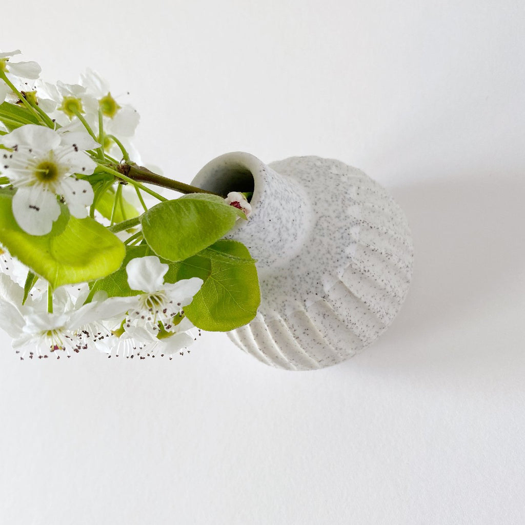 Clay Beehive | ceramic speckled vase 5 - top