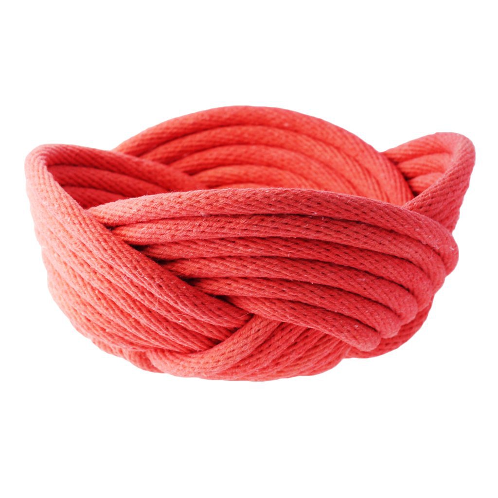 Crayon Chick | weave bowl | coral | small
