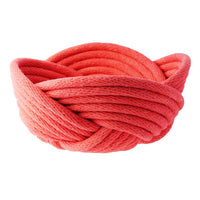 Crayon Chick | weave bowl | coral | small