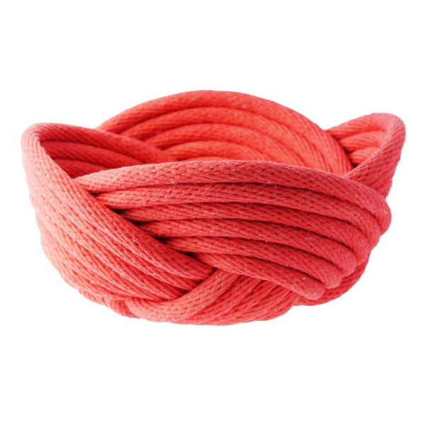 Crayon Chick | weave bowl | coral | small