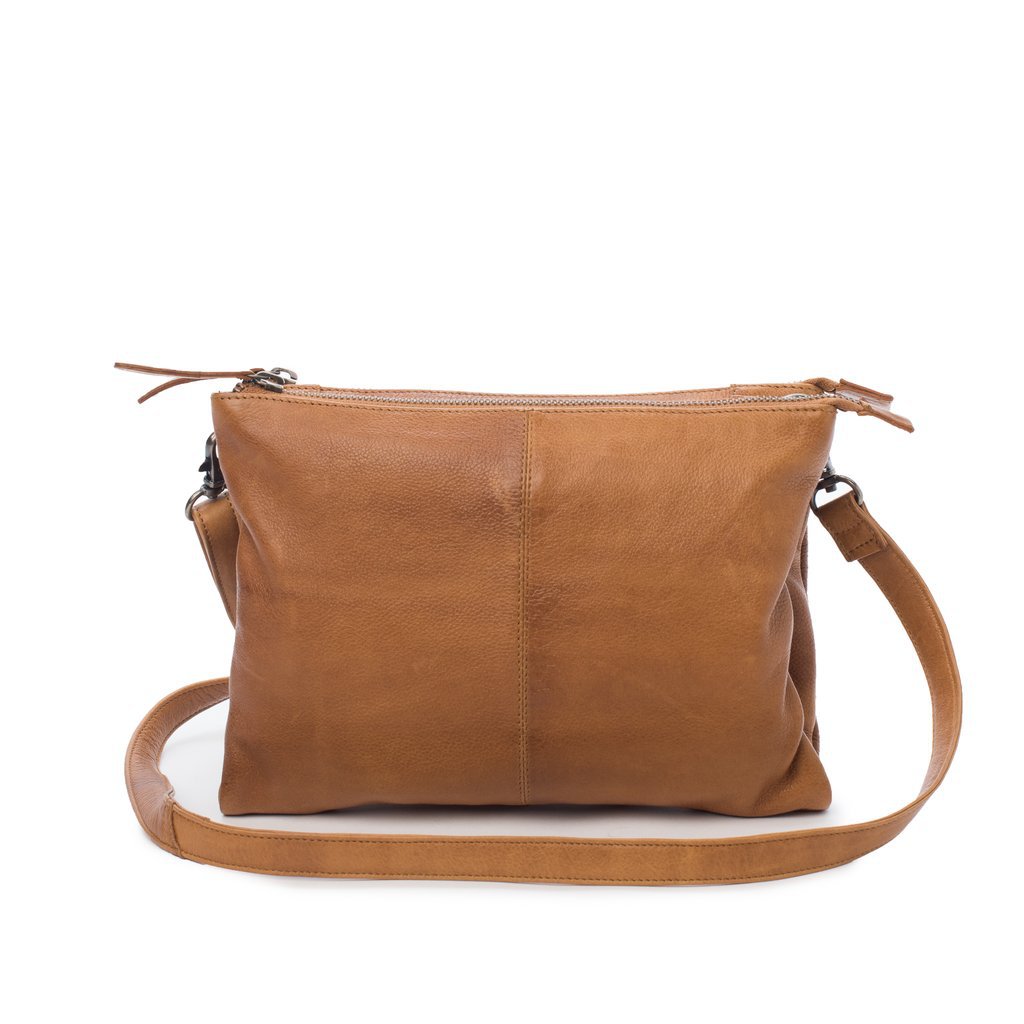 Dusky Robin | ellie leather handbag | tan