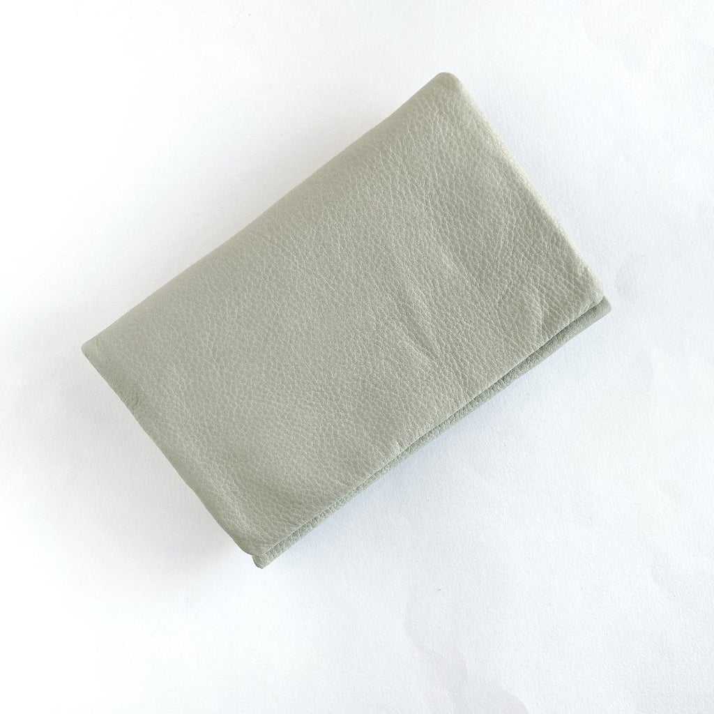 Dusky Robin | emily leather purse | light grey