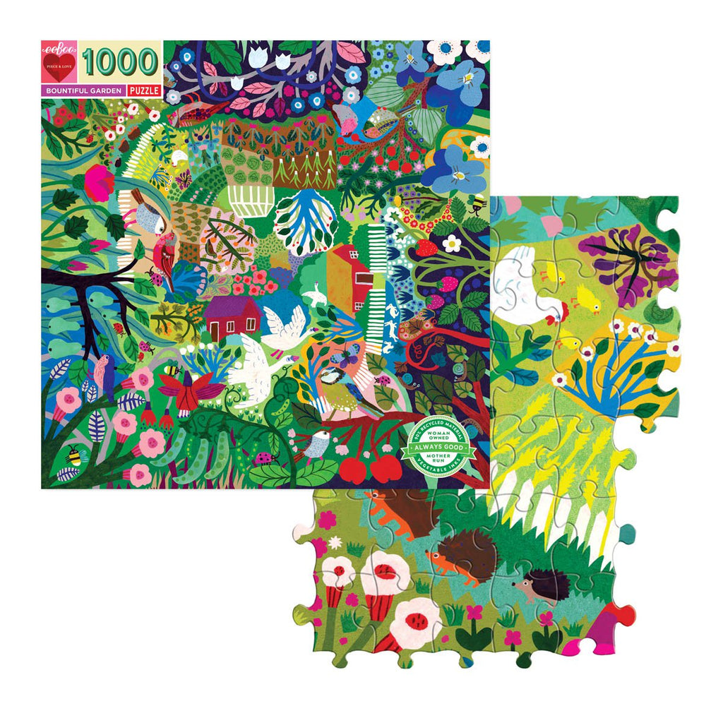 Eeboo | 1000 piece puzzle | Bountiful Garden - pieces