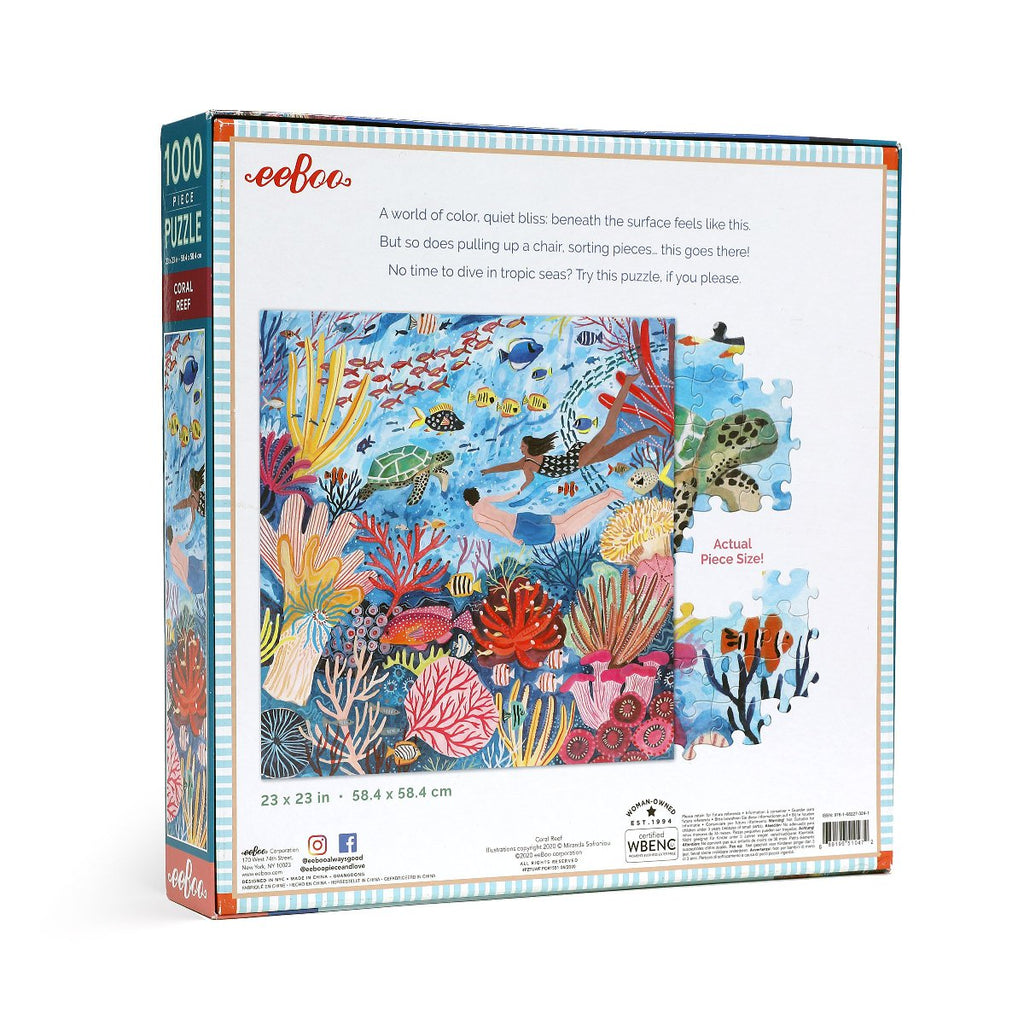 Eeboo | 1000 piece puzzle | Coral Reef - back