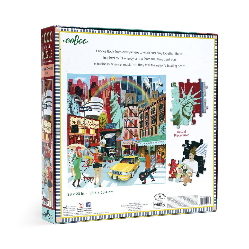 Eeboo | 1000 piece puzzle | New York City Life - back