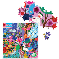 Eeboo | 1000 piece puzzle | Peacock Garden - pieces
