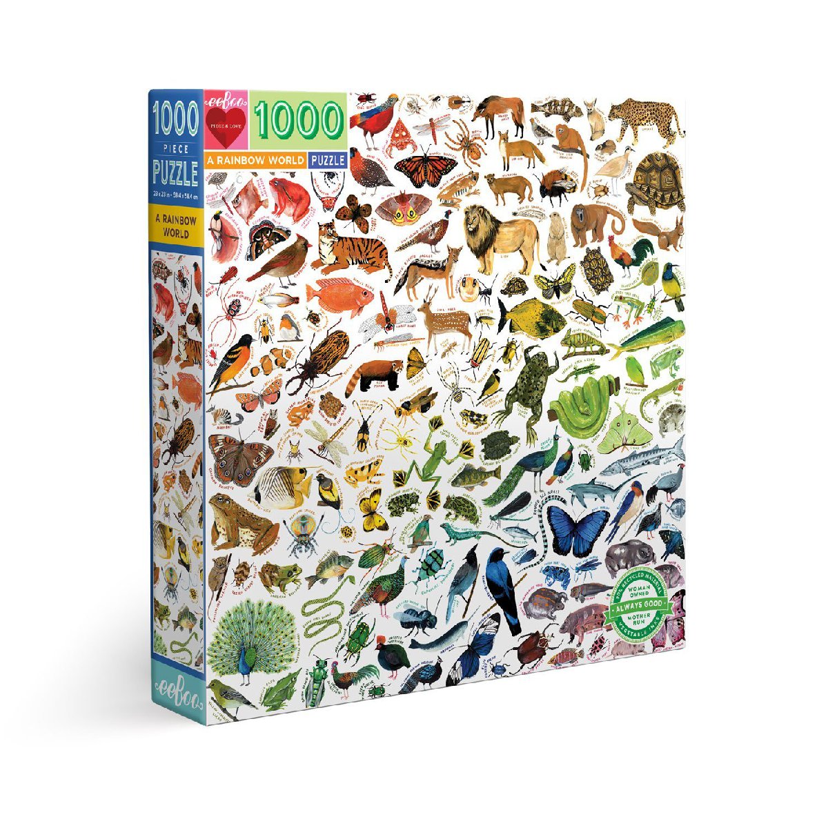 Eeboo | 1000 piece puzzle | Rainbow World