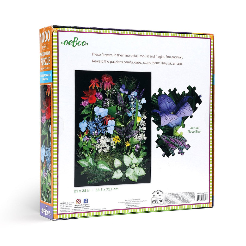 Eeboo | 1000 piece puzzle | Summer Garden - back
