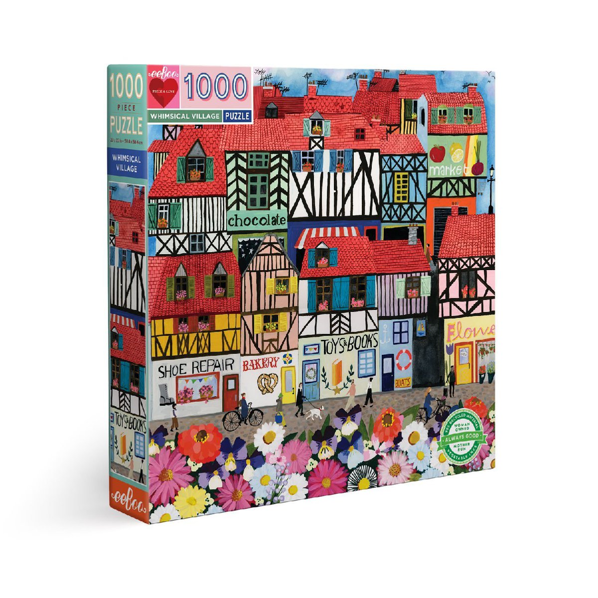 Eeboo | 1000 piece puzzle | Whimsical Village