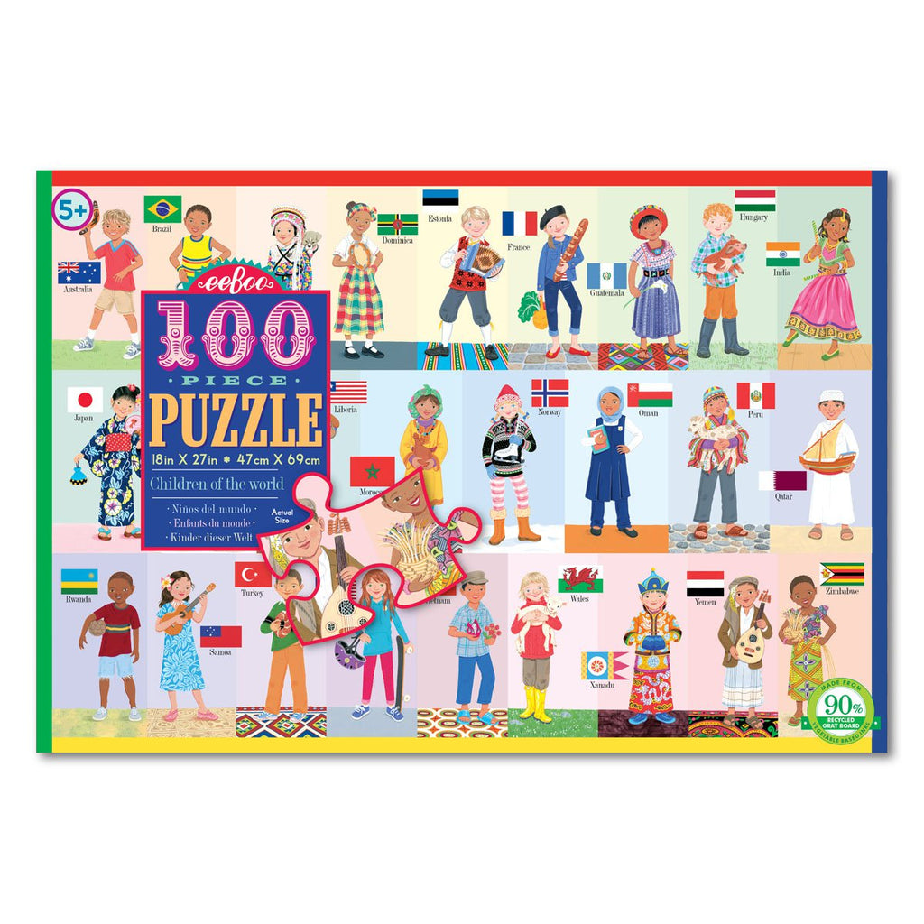 Eeboo | 100 piece puzzle | Children of the World