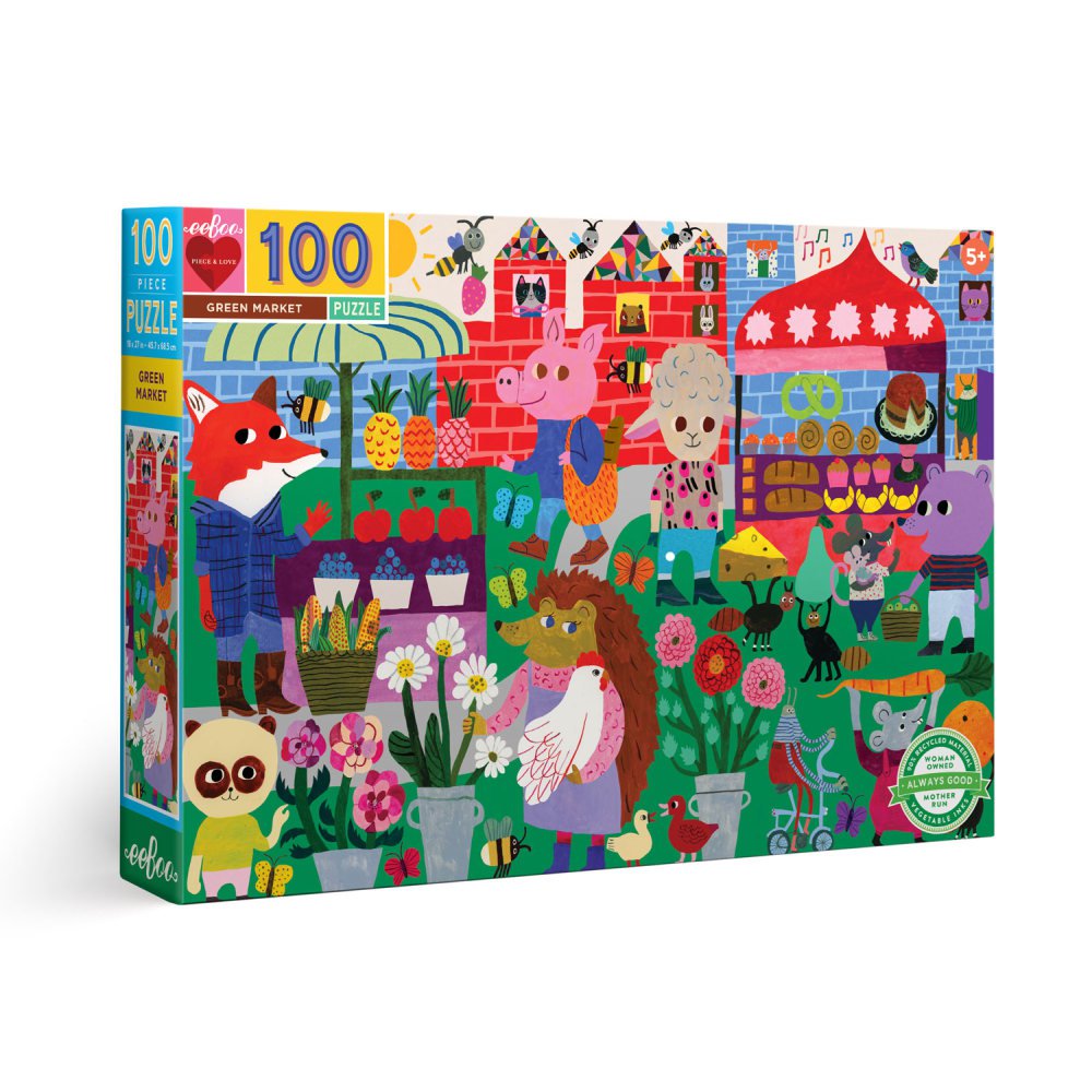 Eeboo | 100 piece puzzle | Green Market