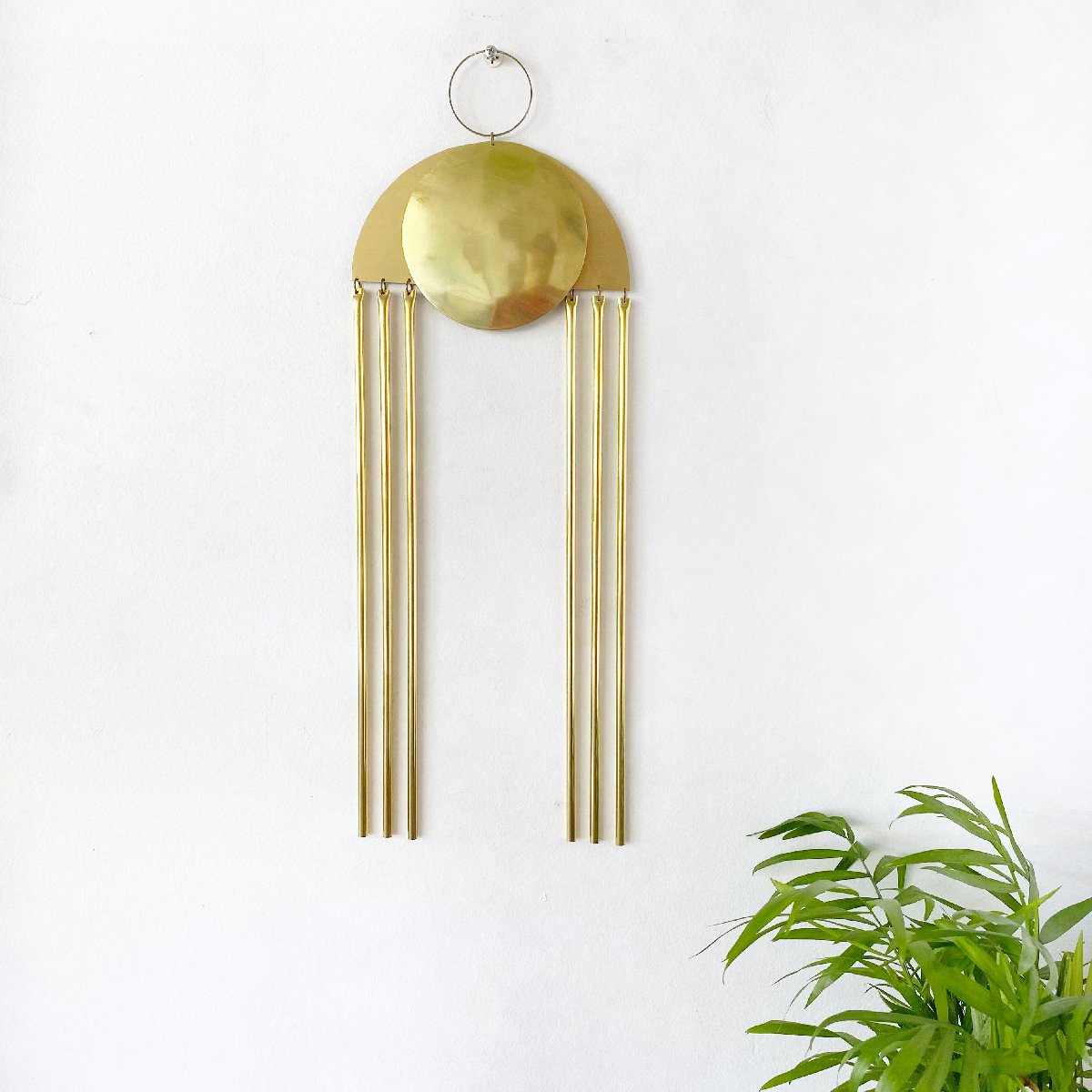 Electric Sun Creatives | "sol" | brass wall hanging