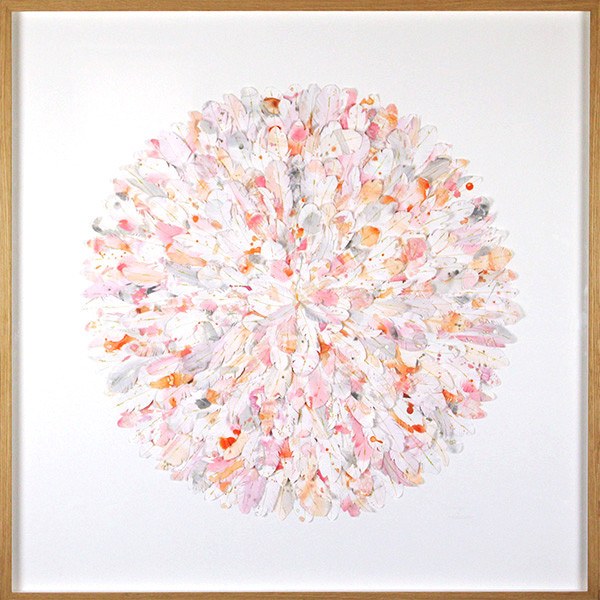 mondocherry - juju hat paper feather artwork - "flamingo"