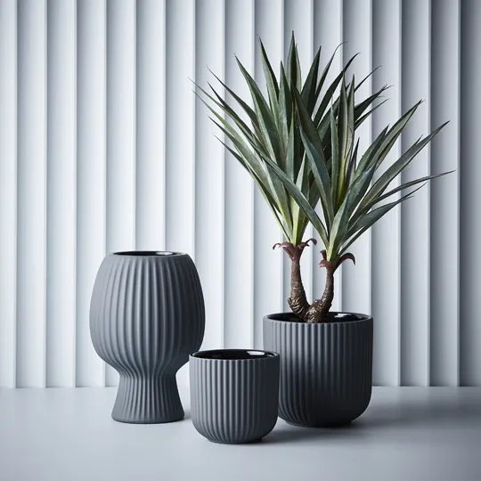 Floral Interiors | annix pot #1 | steel - styled