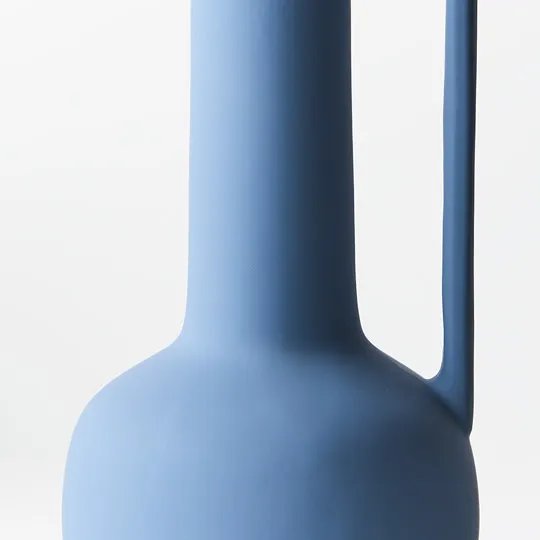 Floral Interiors | lucena ceramic vase #1 | cloud blue - close