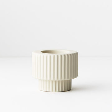 Floral Interiors | palina candle holder #2 | ivory