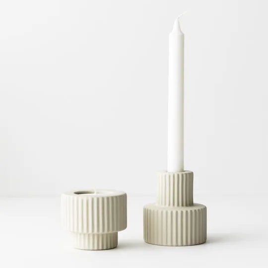Floral Interiors | palina candle holder #2 | ivory - styled
