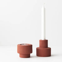 Floral Interiors | palina candle holder #2 | terracotta - styled