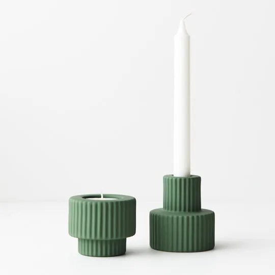 Floral Interiors | palina candle holder #2 | mint green - styled