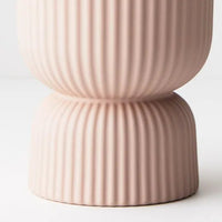Floral Interiors | palina pedestal pot #1 | light pink - close