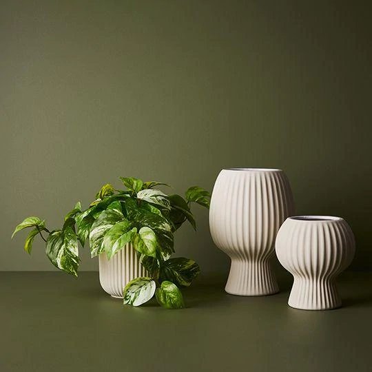 Floral Interiors | palina ceramic pot #3 | ivory - styled