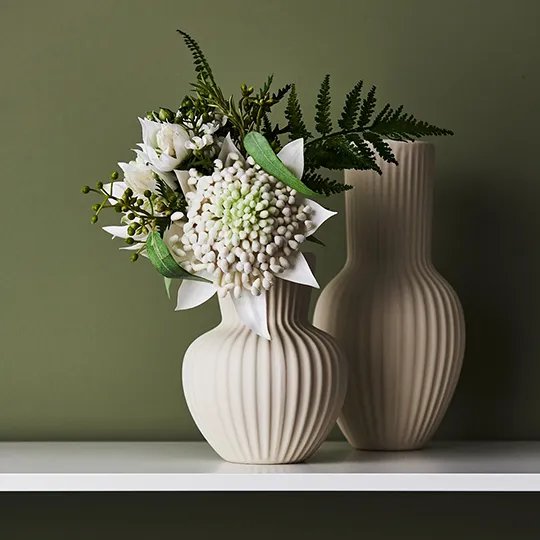 mondocherry - Floral Interiors | palina ceramic vase #1 | ivory - shelf