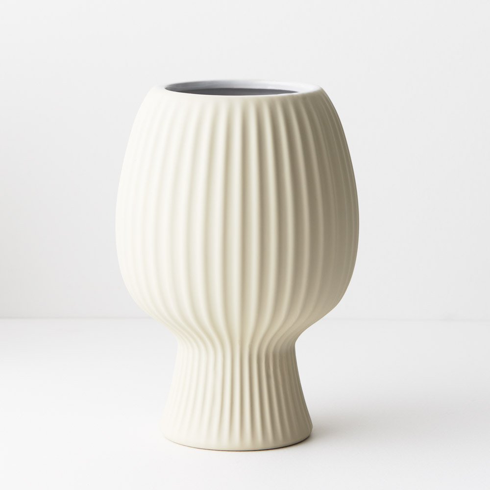 mondocherry - Floral Interiors | palina ceramic vase #2 | ivory