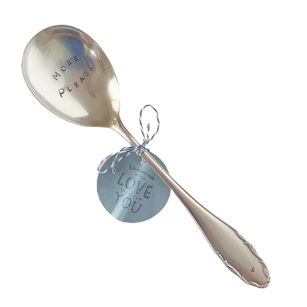 mondocherry - antique silverware serving spoon | "more please"