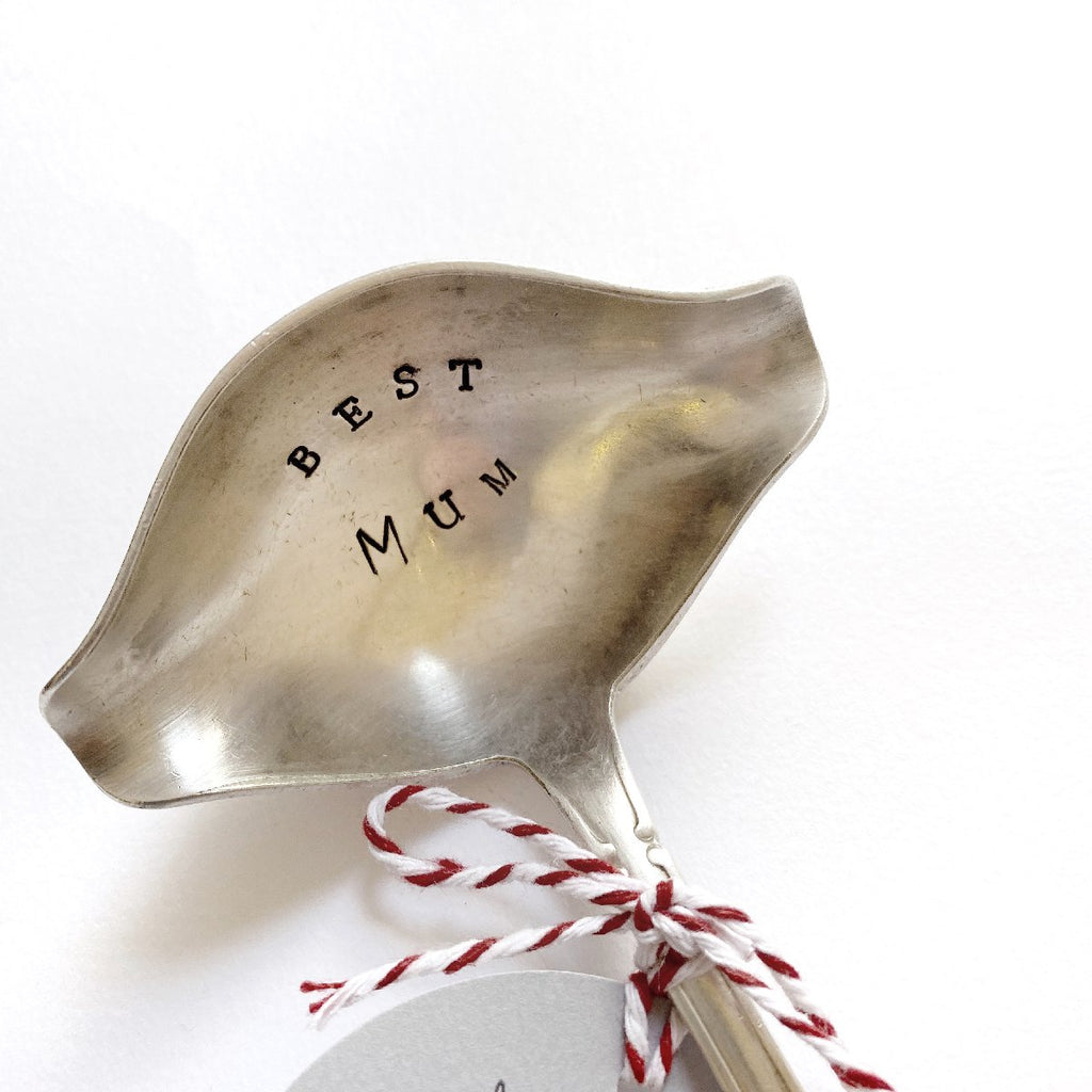 antique silverware | medium ladle | "Best Mum - Ever"