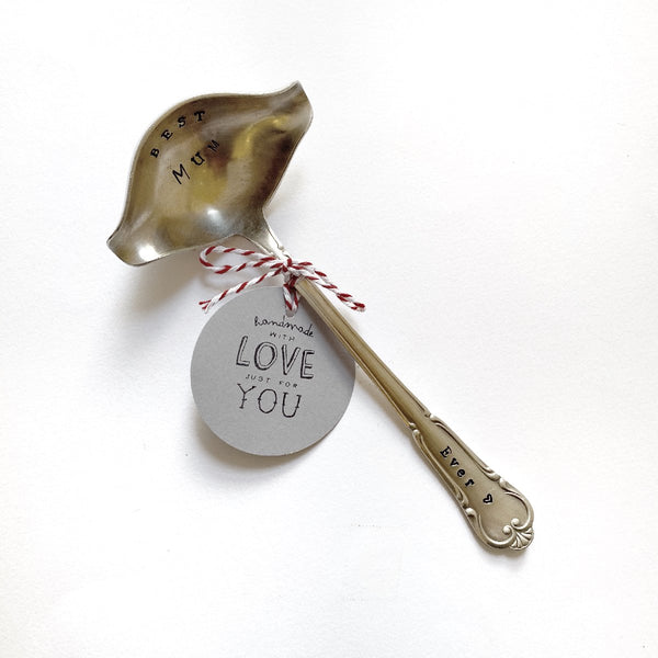 antique silverware | medium ladle | "Best Mum - Ever"