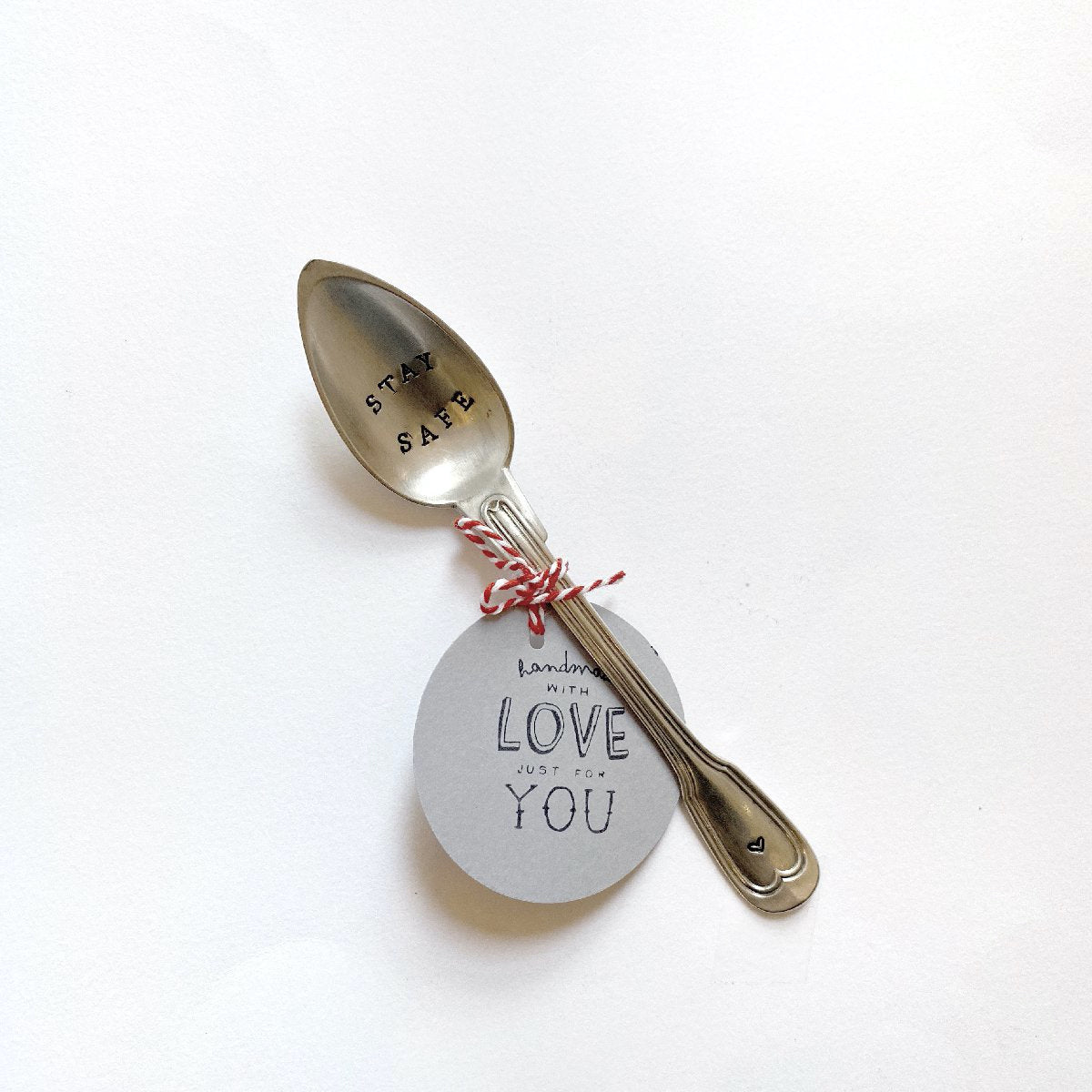 antique silverware | teaspoon | "stay safe"