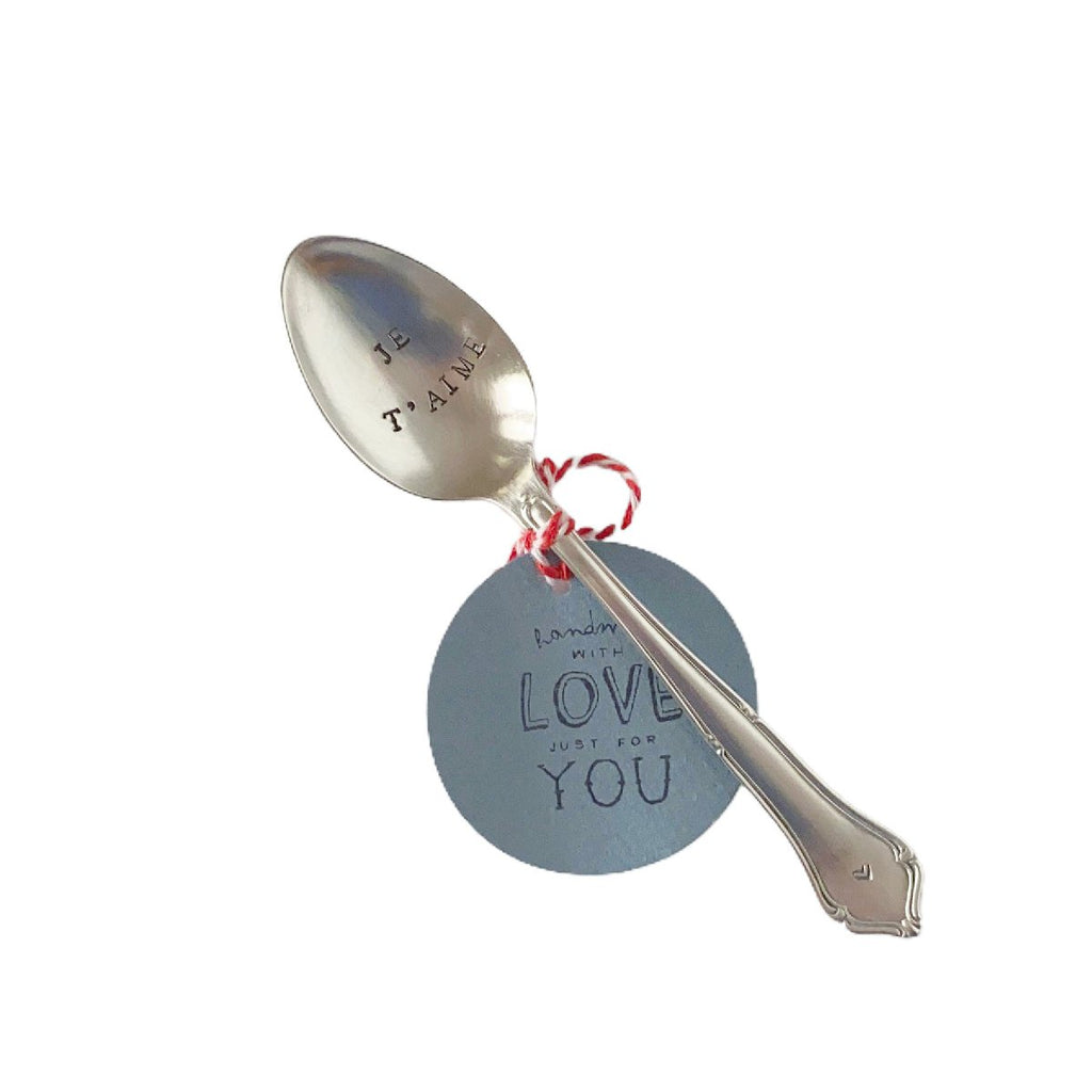 mondocherry - antique silverware teaspoon | "je t'aime"