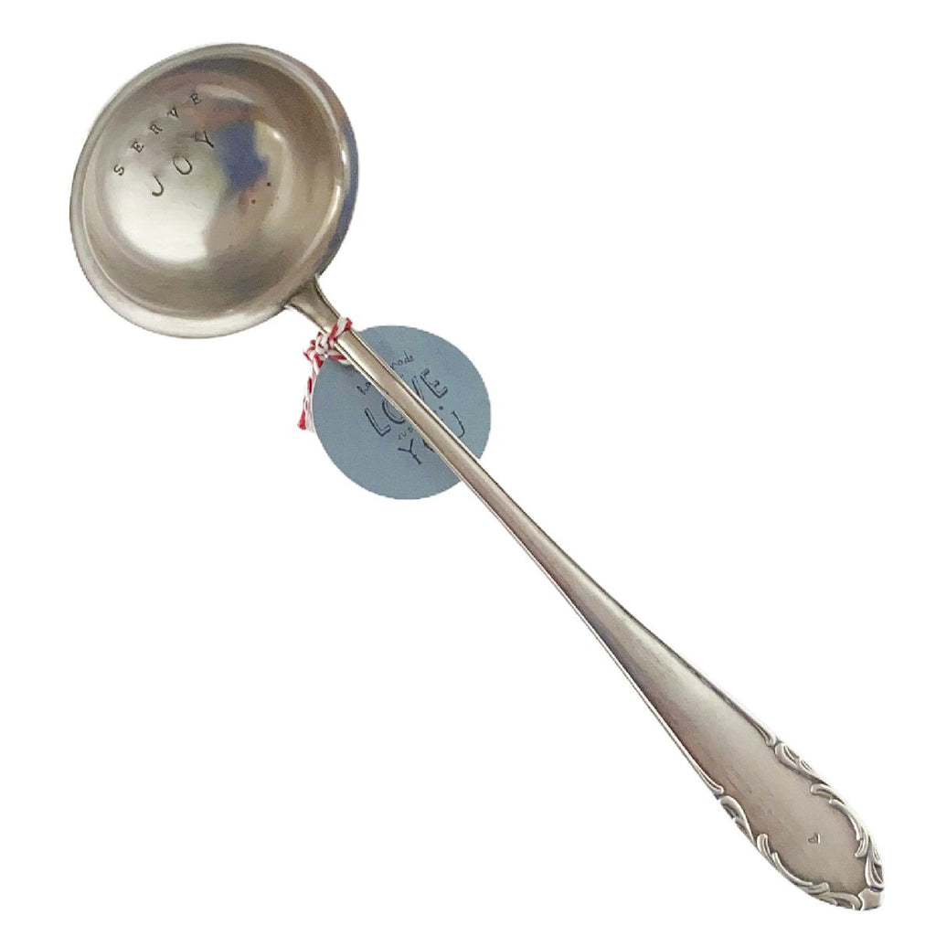 mondocherry - antique silverware XXL ladle | "serve joy"