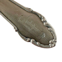 mondocherry - antique silverware mid-sized ladle | "serve joy" - handle