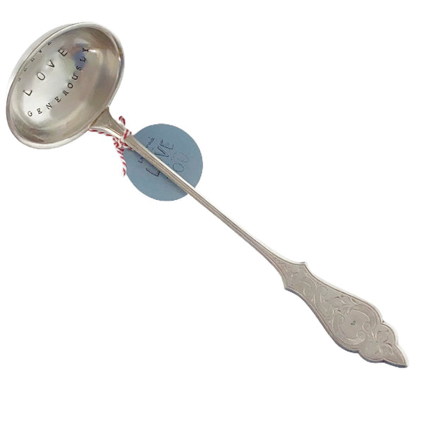 mondocherry - antique silverware XXL ladle | "serve love generously"